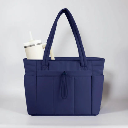 Womens Tote Bag Quilted Puffer Laptop Sleeve Travel Organizer