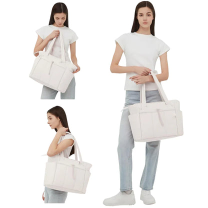 Womens Tote Bag Quilted Puffer Laptop Sleeve Travel Organizer